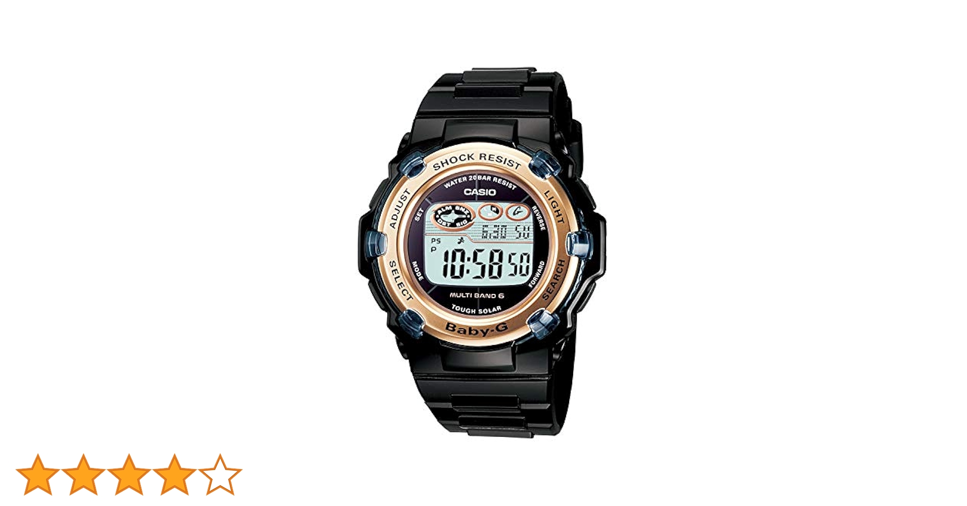 BABY-G腕時計　電波ソーラー BGR-3003U-1JF ブラック/ゴールド BGR-3003-1JF | CASIO